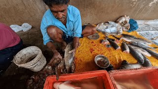 Watch How to Cut Live Rohu Fish ରୋହି ମାଛ  Amazing Fish Cutting Skills  amafishmarket [upl. by Jelena]