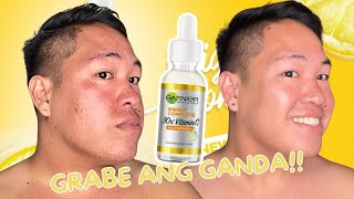 GARNIER VITAMIN C SERUM BOOSTER REVIEW FOR 2 MONTHS SKINCARE FOR DARK SPOTS AND ACNE BREAKOUTS [upl. by Eiramesor]