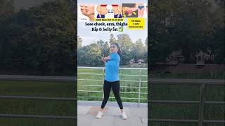 Lose Cheek arm thighship amp belly fat ✅ motivation fullbodyworkout shorts yoga gym workout [upl. by Htebilil]