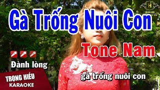 Karaoke Gà Trống Nuôi Con Tone Nam Nhạc Sống  Trọng Hiếu [upl. by Ikairik]