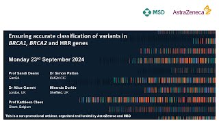 Ensuring accurate classification of variants in BRCA1 BRCA2 and HRR genes 2024  webinar 3 [upl. by Bette-Ann]