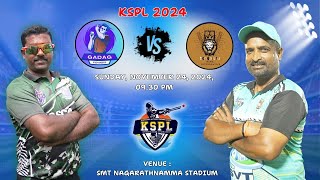 KSPL  2024  GADAG POWERS VS BENGALURU RURAL KEMPEGOWDAS  MATCH  48 [upl. by Adlen]