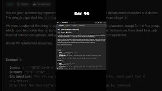 LeetCode 482  License Key Formatting 100daysofcodingchallenge javaprogramming [upl. by Asor]