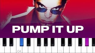 Danzel  Pump It Up piano tutorial [upl. by Sonnnie]