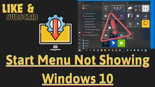 Start Menu Not Showing Windows 10 [upl. by Nisior]