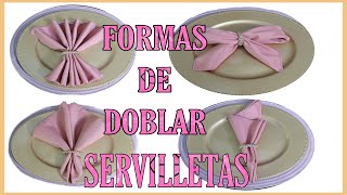 Doblando SERVILLETAS De Tela Para Mesas 1 [upl. by Natalee]