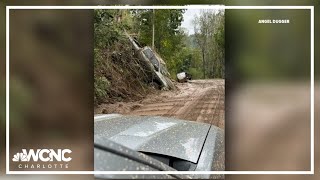 Images show destruction left in Avery County North Carolina after Hurricane Helene [upl. by Loss]