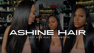 DEEP SIDE PART QUICKWEAVE  VIRAL TIKTOK ASHINE BUNDLES ALISHA BRITTANY [upl. by Caiaphas219]