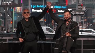 Andrea Bocelli and HAUSER  Melodramma LIVE from Times Square New York [upl. by Leiuqese950]