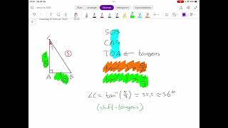 Hoek berekenen met sinus cosinus en tangens [upl. by Robb]