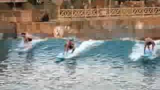 Wavepool Surfing  Sunway Lagoon Waterpark in KL Malaysia [upl. by Valtin82]