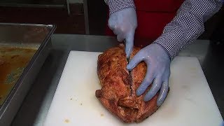 How to carve amp serve turducken at Heberts Specialty Meats [upl. by Hooker]