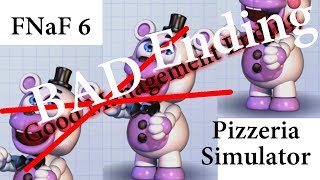 FNaF 6  Paragraph 4 Ending NoRisk NoLawsuit  Freddy Fazbears Pizza Simulator Bad Ending [upl. by Biegel]