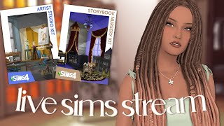 NEW KITS LAUNCH  GIVEAWAY and making over your sims🤍 The Sims 4 LIVE [upl. by Danyelle347]