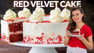 RED VELVET CAKE RECIPE with Cream Cheese Frosting [upl. by Darius]