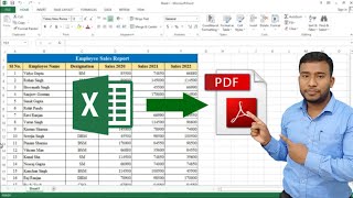 How to Convert Excel file into PDF in MS Excel  Save Excel file as PDF  Excel to PDF Convert [upl. by Anigal864]