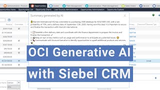 OCI Generative AI and Siebel CRM  Heavenly Bodies [upl. by Ddene779]