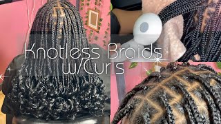 Knotless Braids  curly ends [upl. by Zannini]