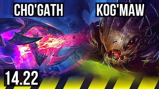 CHOGATH vs AURORA MID  Rank 3 Cho 1400 games 726 Dominating  KR Grandmaster  1422 [upl. by Ihtac]