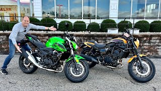 2024 Kawasaki Eliminator vs Kawasaki Z400  Comparison Review [upl. by Ttirrem]