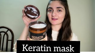 keratin hair mask review  repair your damaged hair  keratin by moqadas haider [upl. by Findlay289]