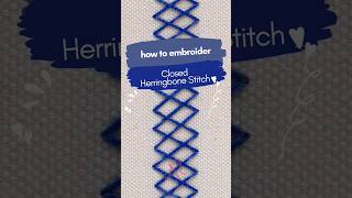 Closed Herringbone Stitch in 1 Minute [upl. by Avram291]