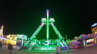 Kirmes Fahrgeschäft The King Volksfest Ingolstadt 2019 Offride Night [upl. by Llehcor]