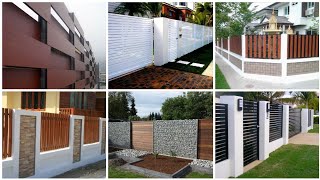 Beautiful Modern Fence Boundary Wall Design Ideas ♧ Backyard Fence Design [upl. by Dora]