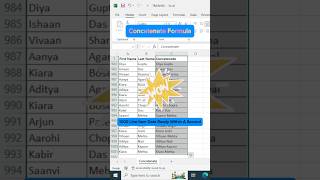 Concatenate Formula In Excel  How To Use Concatenate In Excel  Excel Tips  Shorts [upl. by Dnomasor]