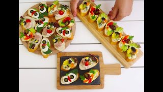 Canapes How To Make 4 Fast amp Easy Homemade Canapes  Simple amp Easy Recipe [upl. by Anneehs]