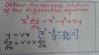 1ST ORDER DIFFERENTIAL EQUATIONS HOMOGENEOUS FOR CBETCDACC LEVEL 6 [upl. by Trinidad]