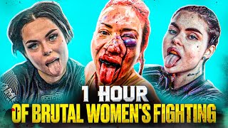 1 Hour Of Brutal Womens Knockouts  Bare Knuckle MMA Boxing amp Kickboxing [upl. by Dranyam]