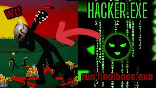 Stick War Legacy New Update New Challenger hackerexe He Can Spawn FINAL BOSS Pro VS Hacker [upl. by Ahsian]