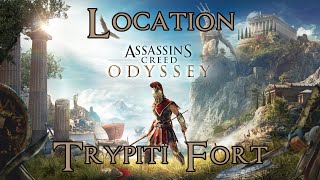 Assassins Creed Odyssey Trypiti Fort Obsidian Islands Location 100 Completion [upl. by Adnahsed613]