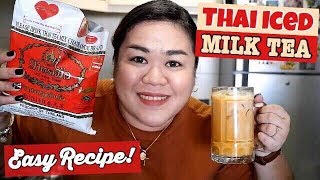 HOW TO MAKE AUTHENTIC THAI ICED MILK TEA CHA YEN  EASY RECIPE  IRISH AYZ [upl. by Nyer]