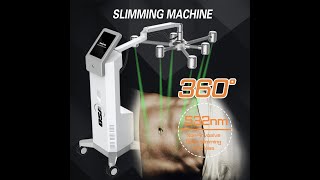 NonInvasive 6D Laser Fats Beauty Machine Lipolysis Green Light Lipo Cold Laser 532Nm For Fat Loss [upl. by Katushka]