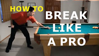 Pool BREAK SHOT Technique Advice  How to Break [upl. by Zellner]