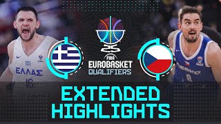 Greece 🇬🇷 vs Czechia 🇨🇿  Extended Highlights  FIBA EuroBasket 2025 Qualifiers [upl. by Nylsor]