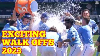 MLB  Exciting walkoffs 2023 [upl. by Julissa257]