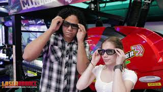 Amazing fun at Laser Bounce  Queens  Racing Games Cranes 4D Rollercoaster Bowling Prizes [upl. by Asserac]