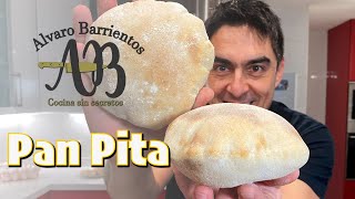 Pan Pita  La Mejor Receta para hacer pan Árabe en casa  Alvaro Barrientos Montero [upl. by Nylrehs]