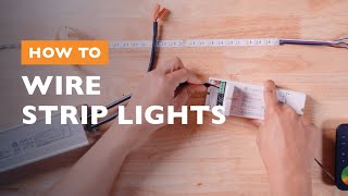 How to use LED Strip Light wiretotape light connectors [upl. by Sacrod]