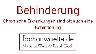 Wissenswertes zum Thema Behinderung  Grad der Behinderung  Schwerbehinderung [upl. by Nnylirehs]