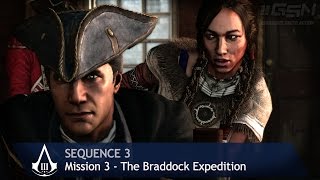 Assassins Creed 3  Sequence 3  Mission 3  The Braddock Expedition 100 Sync [upl. by Umont629]