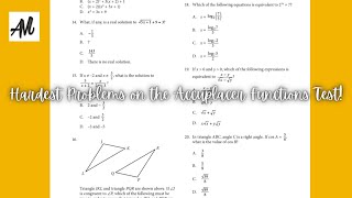 HARDEST problems on the Accuplacer Placement Test [upl. by Eradis911]