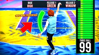 99 3PT  HIGHEST GREEN WINDOW JUMPSHOT Is GAMECHANGING on NBA2K24 [upl. by Anyela]