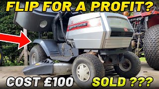 CAN WE REPAIR AND FLIP A £100 TRACTOR MOWER FOR A PROFIT [upl. by Woll]