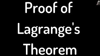 Proof of Lemma and Lagranges Theorem [upl. by Barde433]