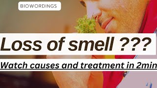 Loss of sense of smell  Anosmia with treatment and causes by biowordings [upl. by Cristionna278]