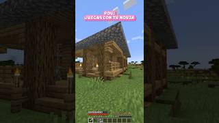 MI NOVIA CONTRUYE LA CASA minecraft ahorts gaming [upl. by Melloney431]